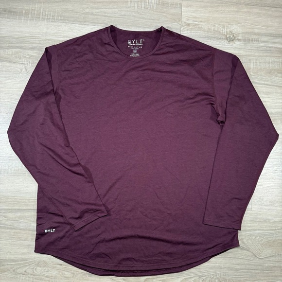 BYLT Basics Other - BYLT Premium Basics Performance Drop Cut Long Sleeve Shirt 2XL‎ Men's Top Purple